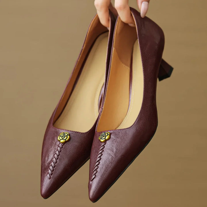 Mila Hart Leather Heels