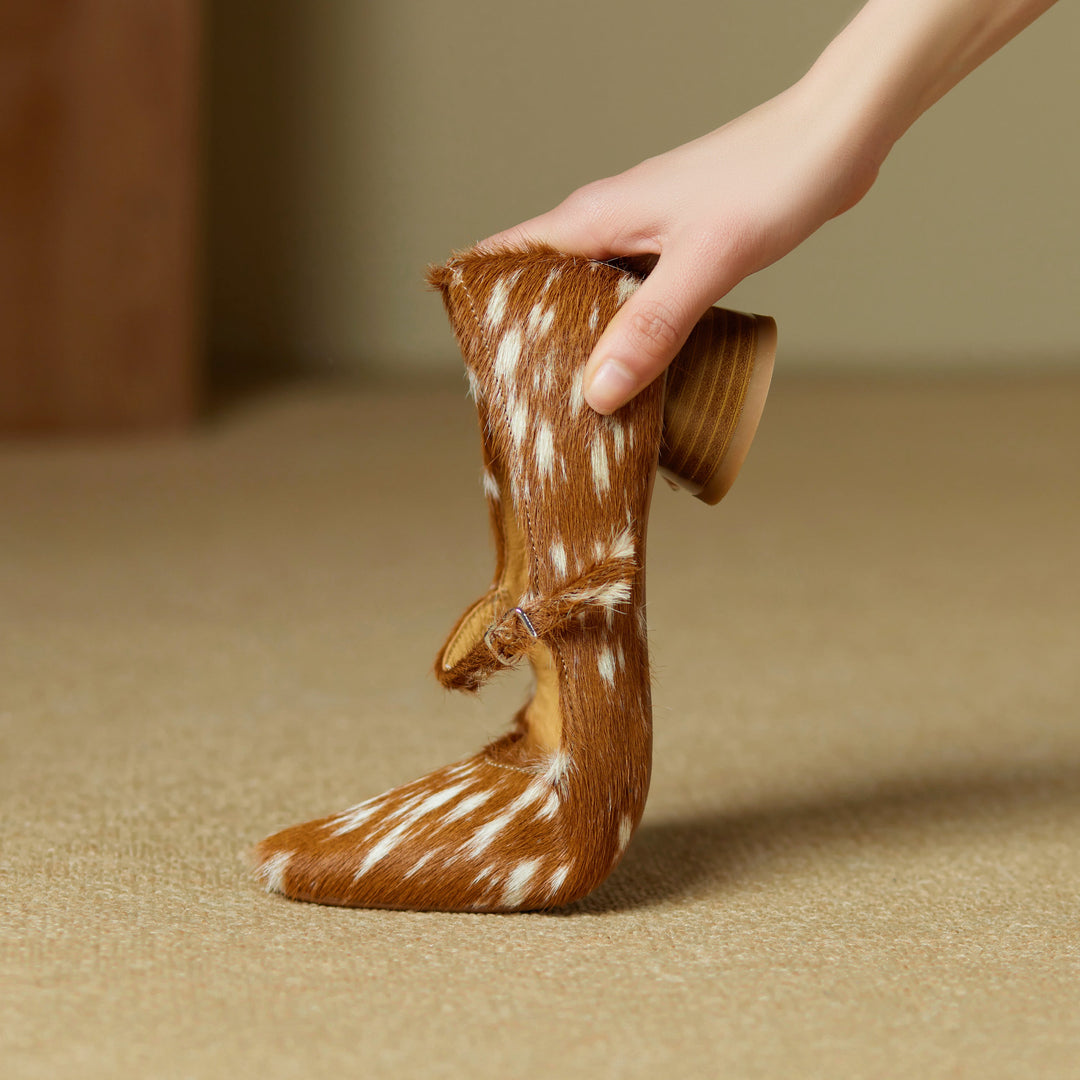 Amari Faux Fur Heels