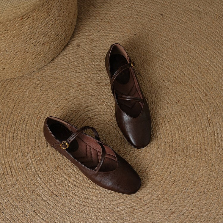 Aria Leather Flats