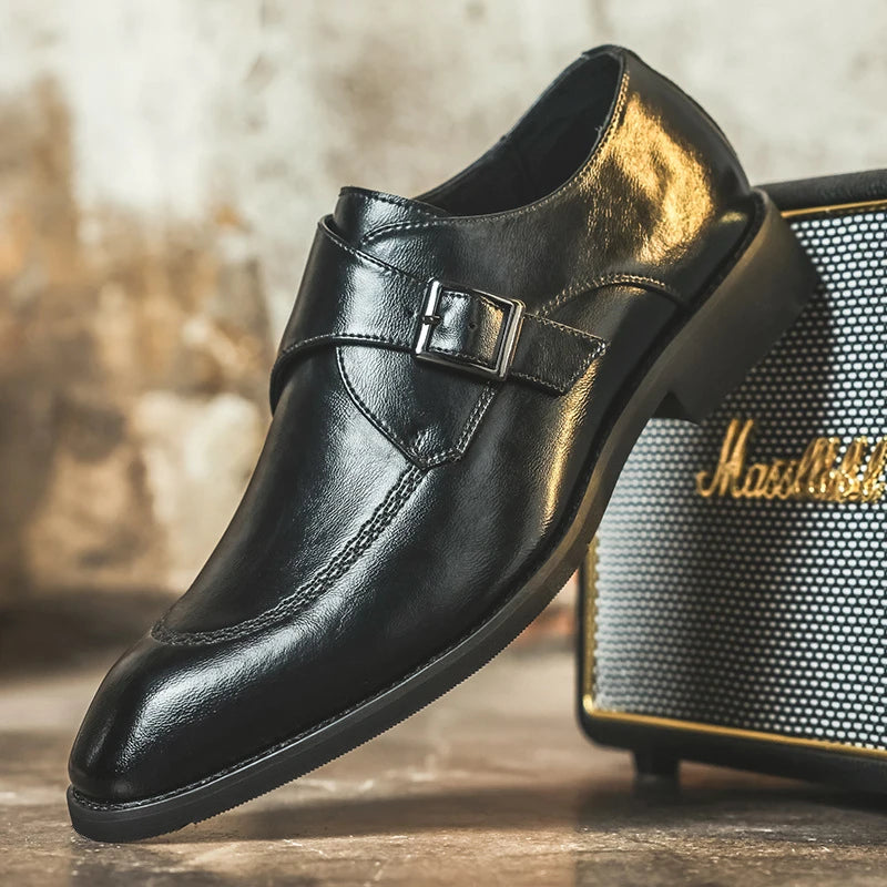 Vicenza Leather Monk Strap Loafers