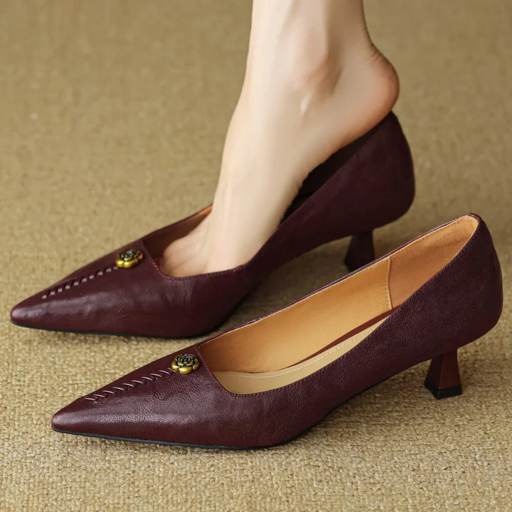Mila Hart Leather Heels