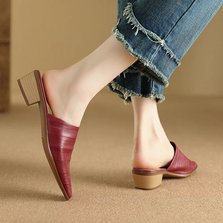 Melrose Genuine Leather Mules