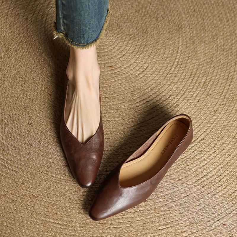 Alis Genuine Leather Flats