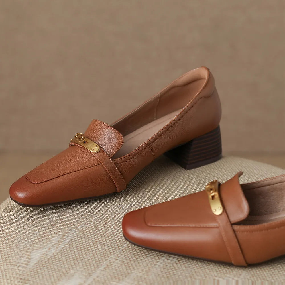 Marcella Genuine Leather Heels