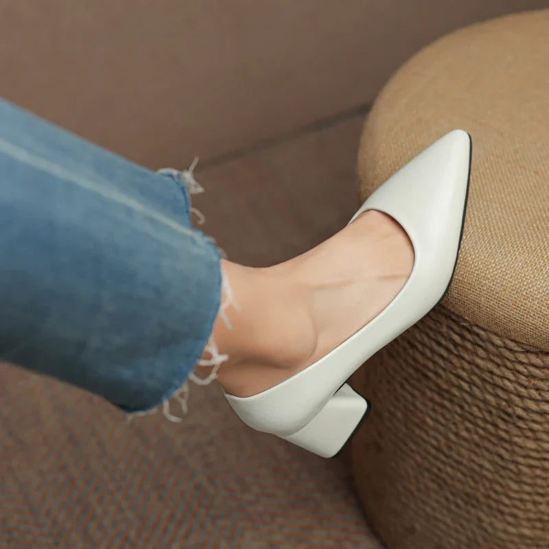 Madeline Leather Heels
