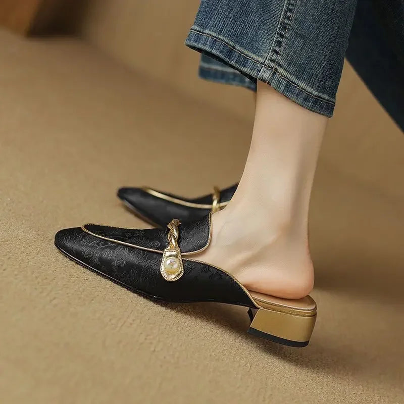 Monet Satin Mules