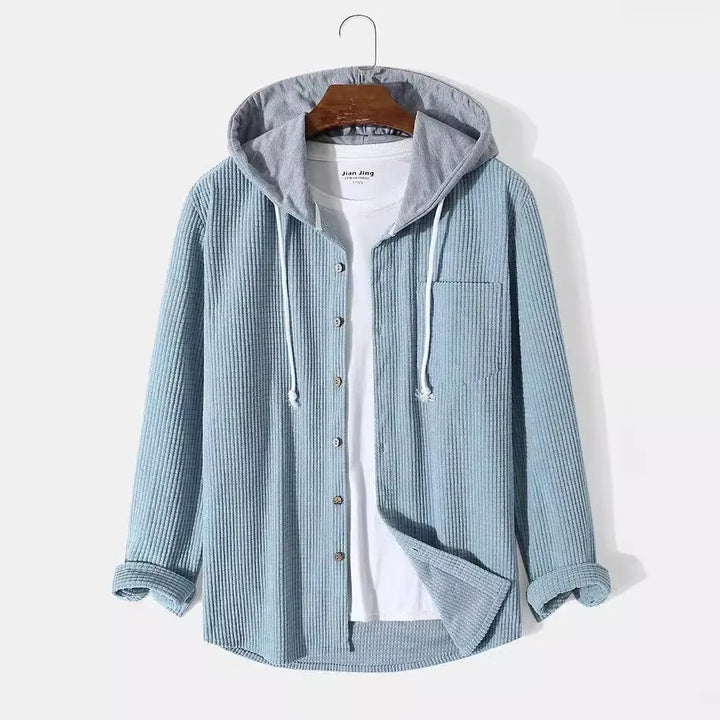 Crest Corduroy Hooded Shirt