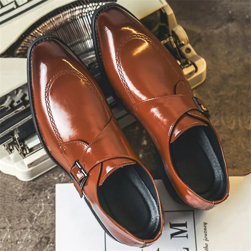 Vicenza Leather Monk Strap Loafers
