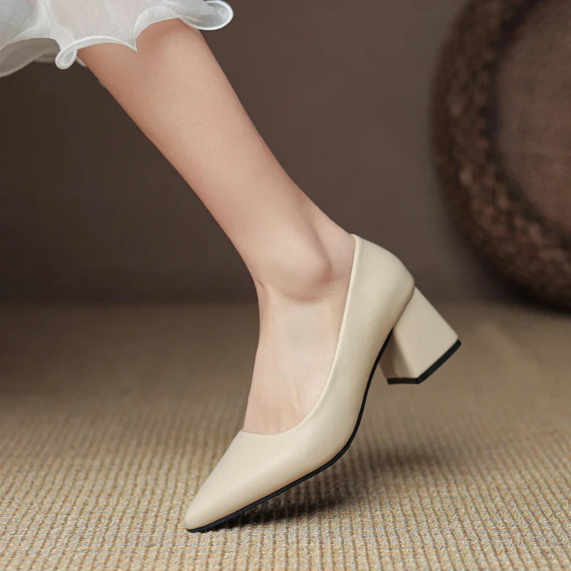 Madeline Leather Heels
