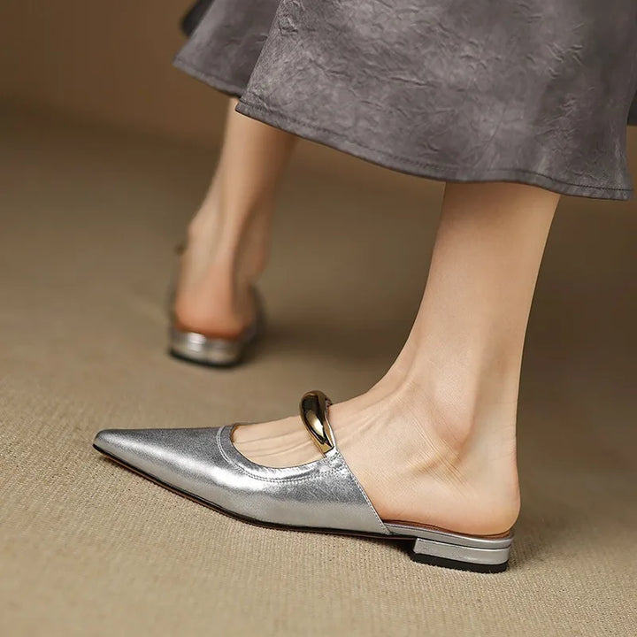 Paros Genuine Leather Mules