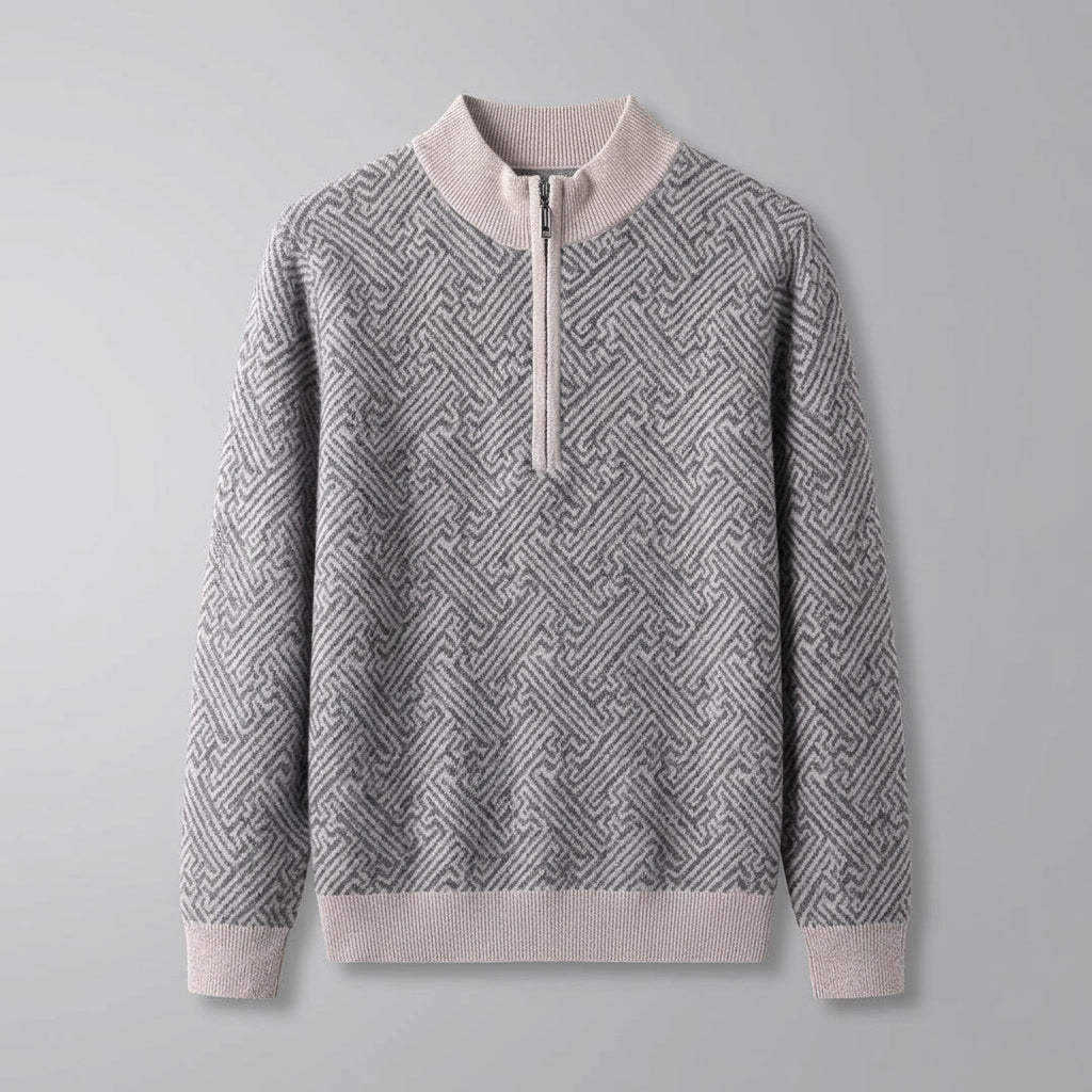 Biella Merino Sweater — Beige, flat lay front