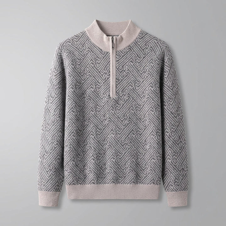 Biella Merino Sweater — Beige, flat lay front