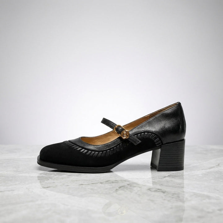 Chieti Buckle Mary Janes — Black, alt studio
