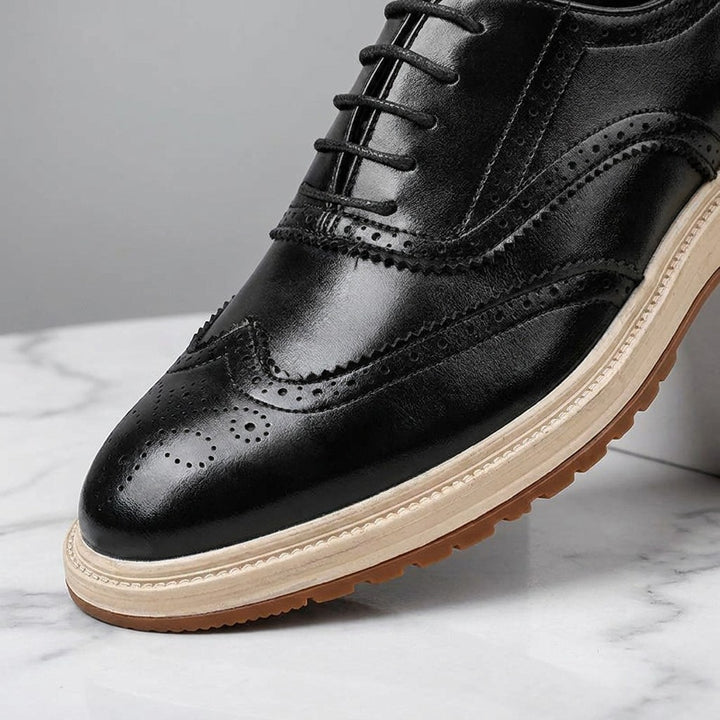 Brescia Brogue Sneakers — Black, DETAIL