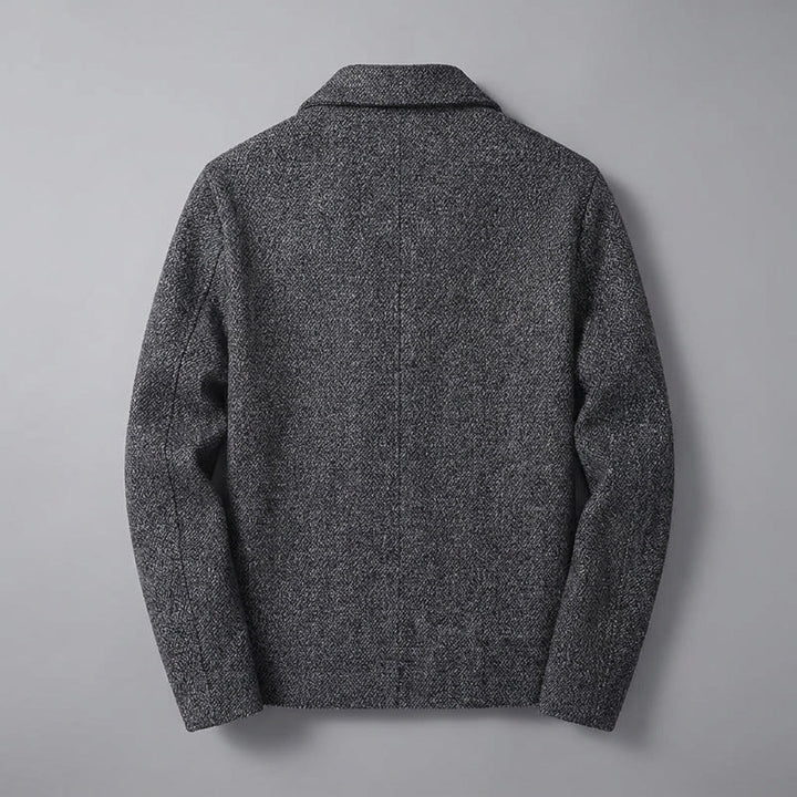 Bolzano Wool-Blend Jacket — Black, flat lay back