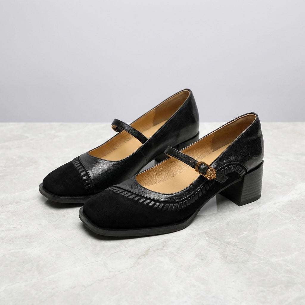 Chieti Buckle Mary Janes — Black, hero studio