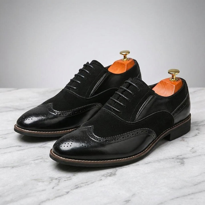Vercelli Wingtip Oxfords — Black, hero studio