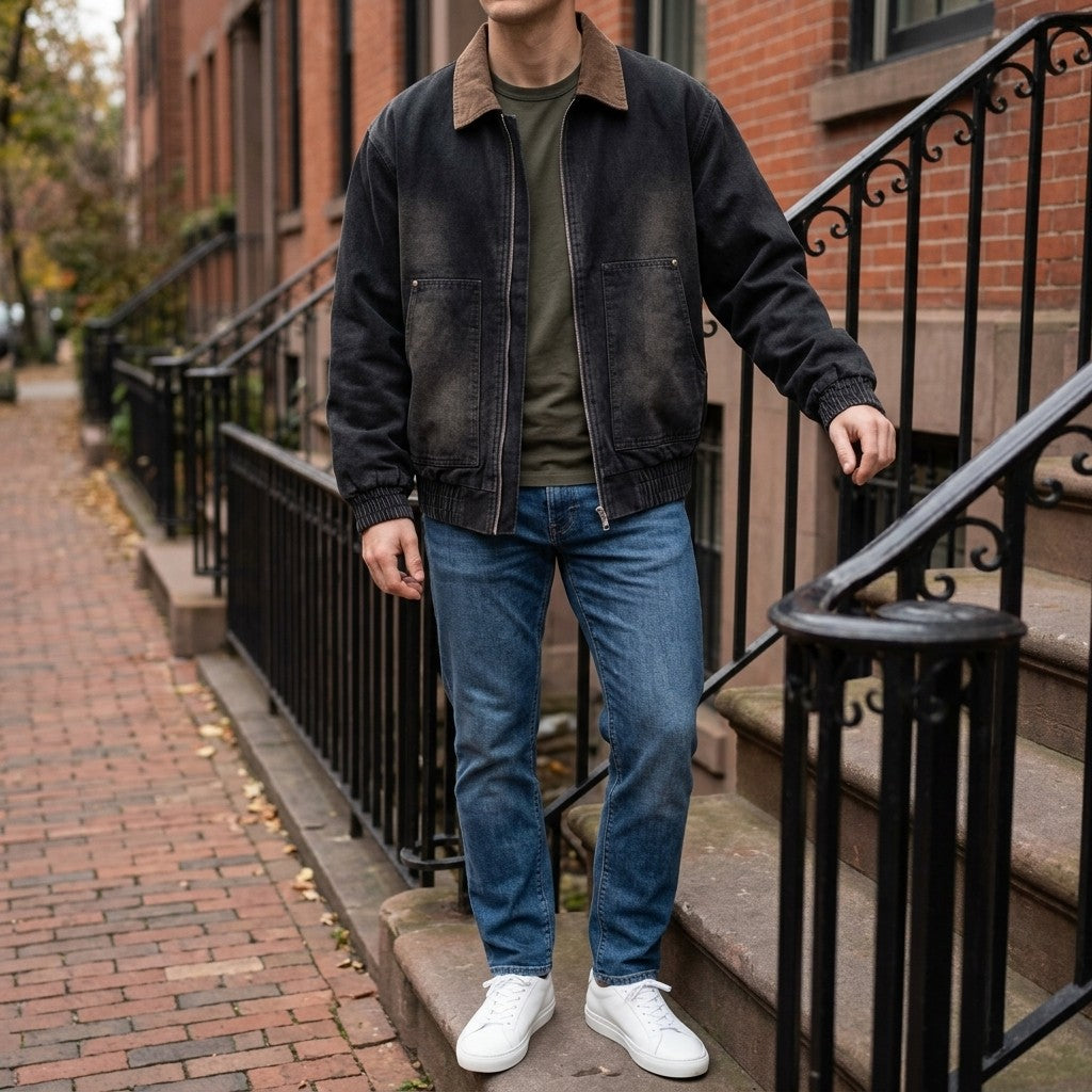 Brindisi Cotton Jacket — Black, LIFESTYLE_HERO