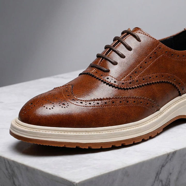 Brescia Brogue Sneakers — Brown, DETAIL