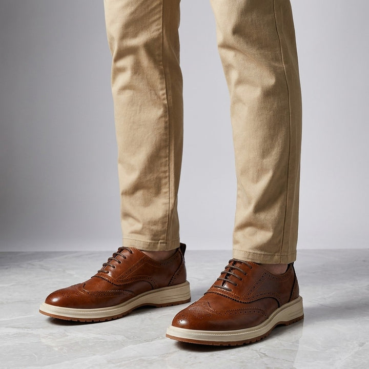 Brescia Brogue Sneakers — Brown, STUDIO_MODELED
