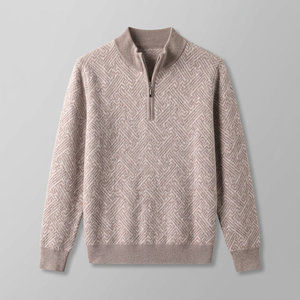 Biella Merino Sweater — Camel, flat lay front