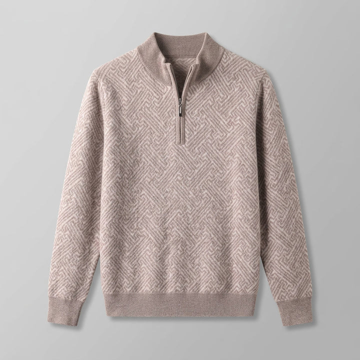 Biella Merino Sweater — Camel, flat lay front