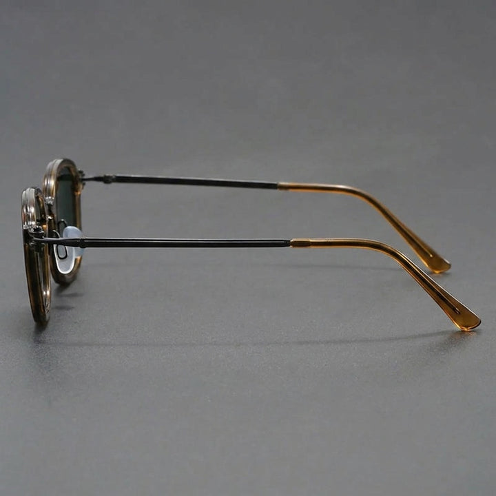 Catania Metal Sunglasses — Clear Green, side profile