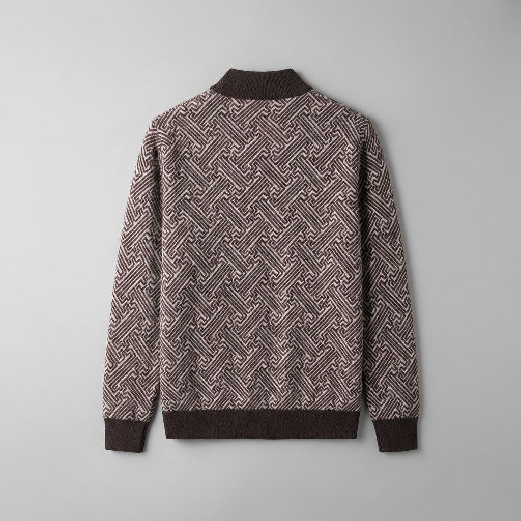 Biella Merino Sweater — Coffee, flat lay back