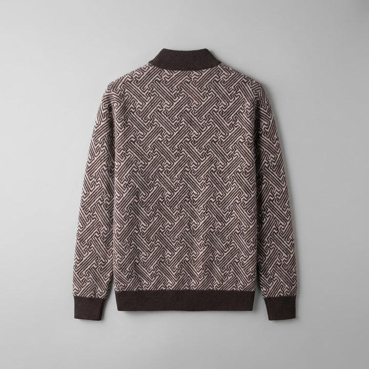 Biella Merino Sweater — Coffee, flat lay back