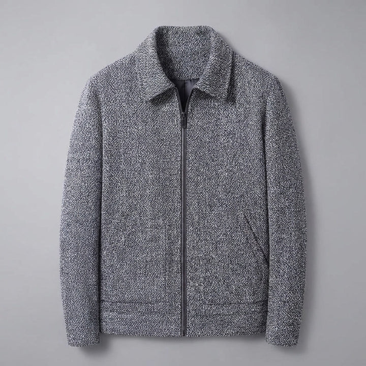Bolzano Wool-Blend Jacket — Gray, flat lay front