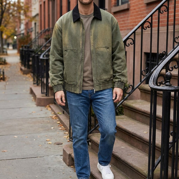 Brindisi Cotton Jacket — Green, LIFESTYLE_HERO