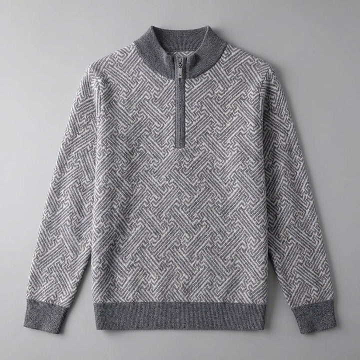 Biella Merino Sweater — Grey, flat lay front