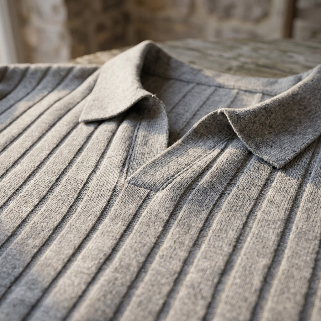 Procida Ribbed Knit Polo
