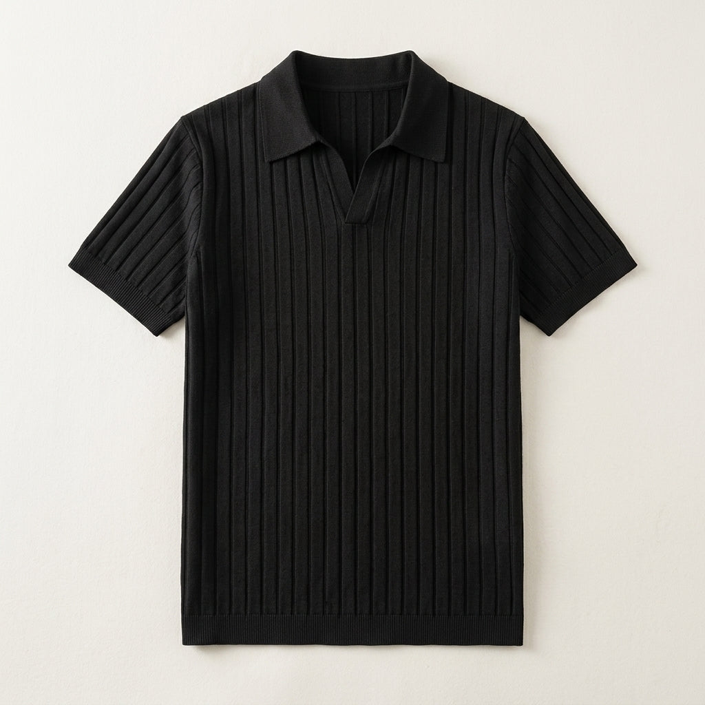 Procida Ribbed Knit Polo