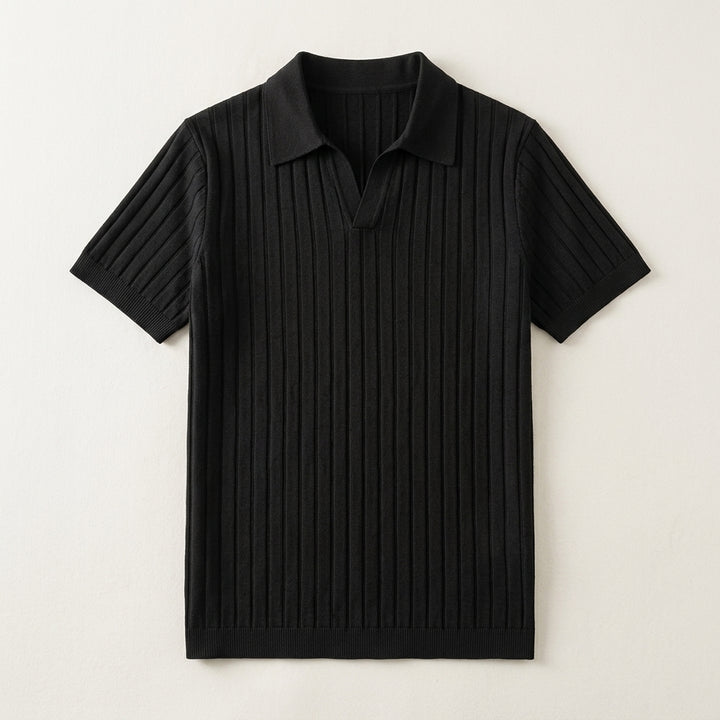 Procida Ribbed Knit Polo