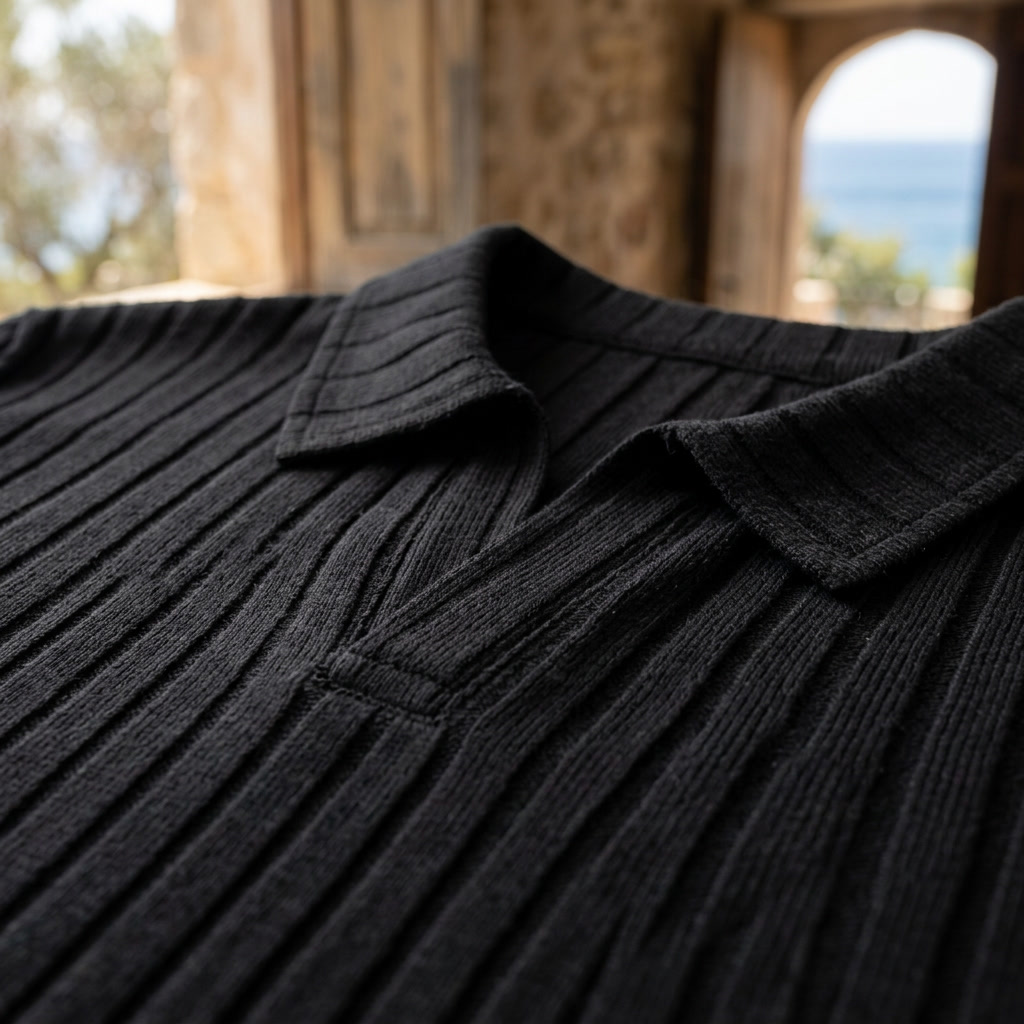 Procida Ribbed Knit Polo