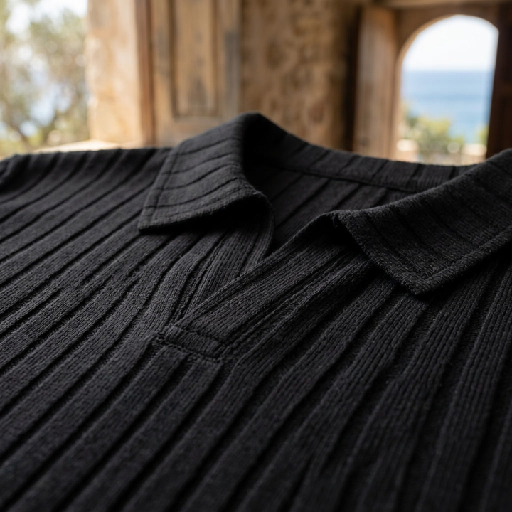 Procida Ribbed Knit Polo