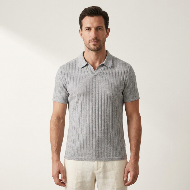 Procida Ribbed Knit Polo