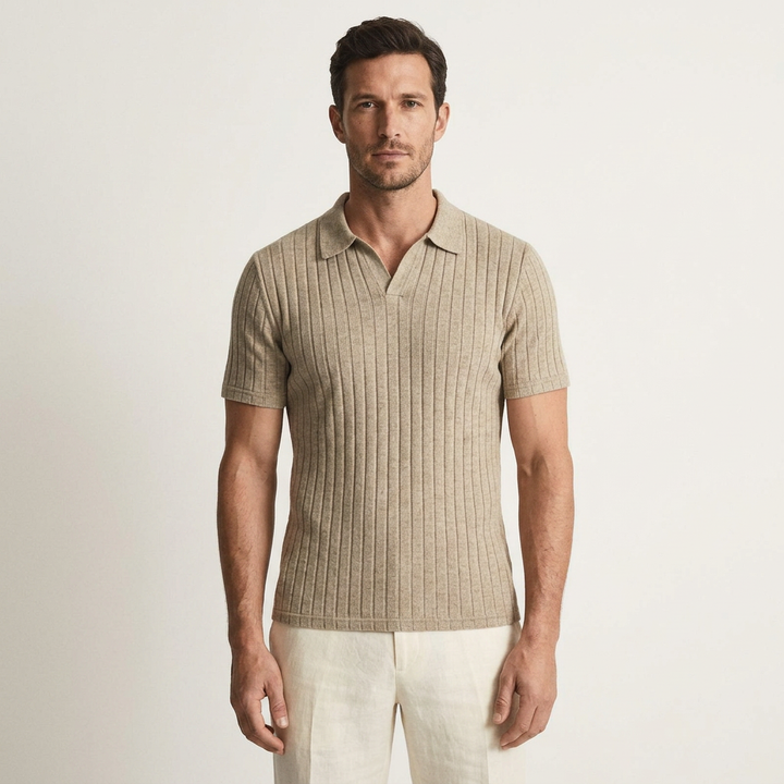 Procida Ribbed Knit Polo