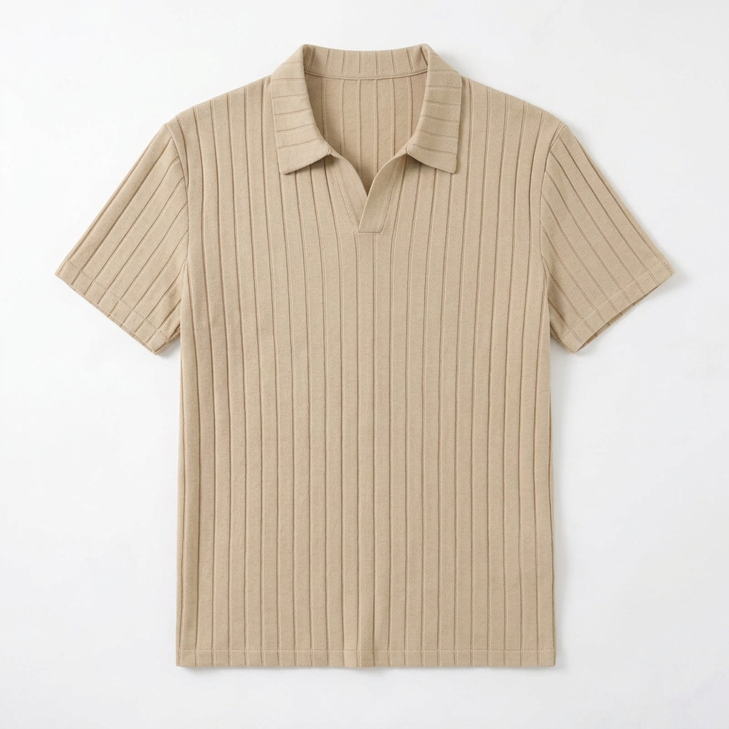 Procida Ribbed Knit Polo
