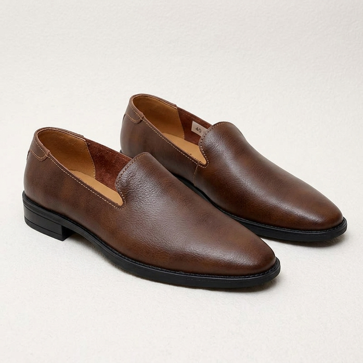 Trani Pointed Loafers — Brown
