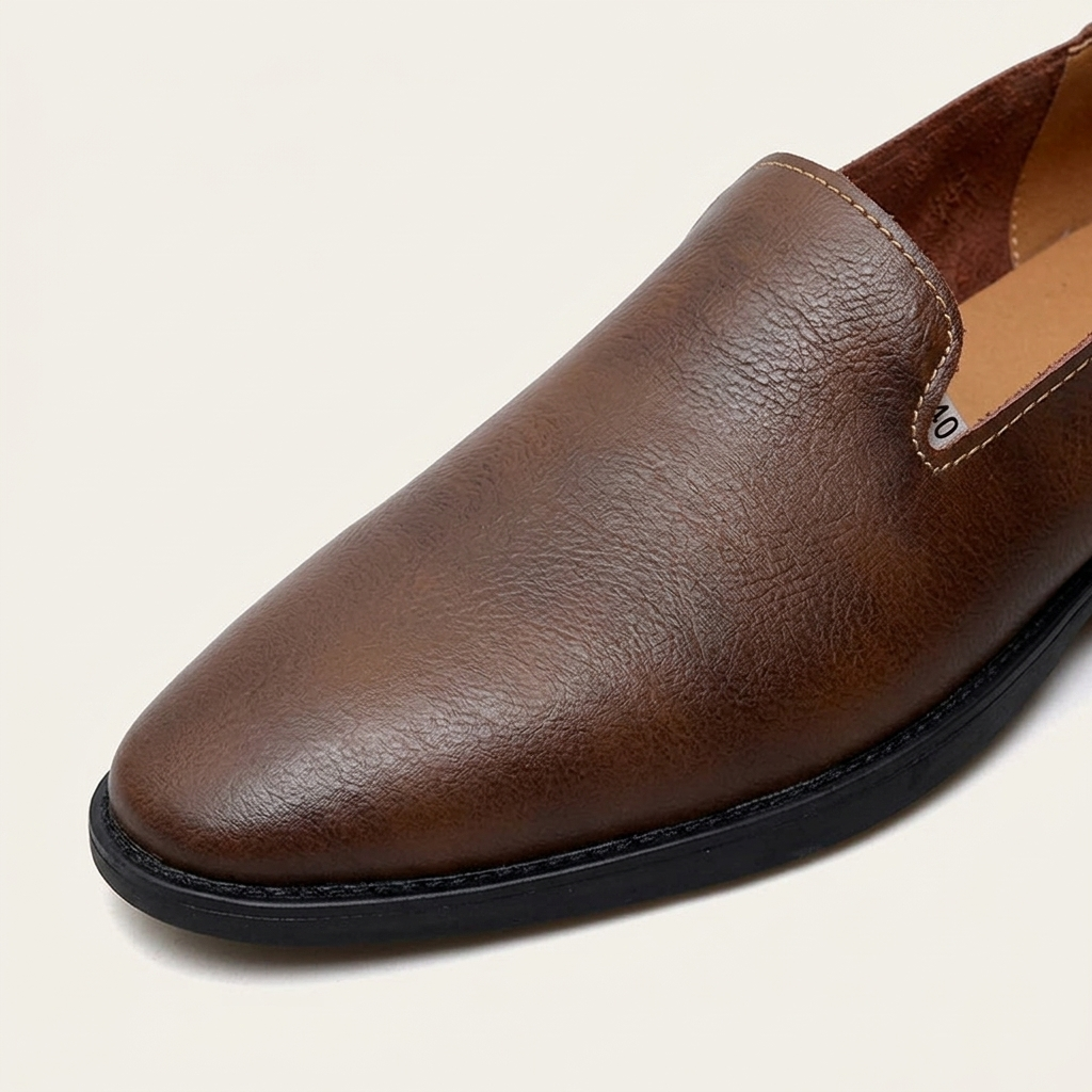 Trani Pointed Loafers — Brown