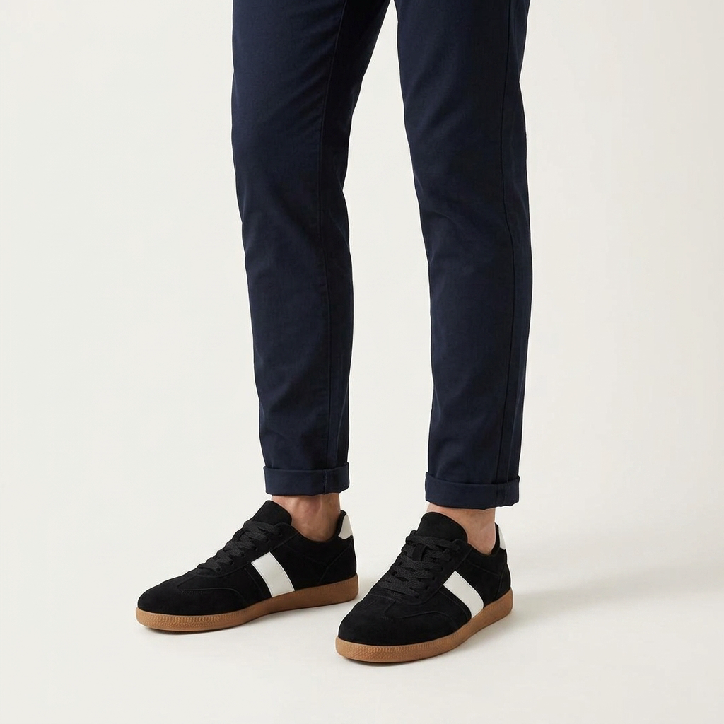Scilla Suede Sneakers — Black