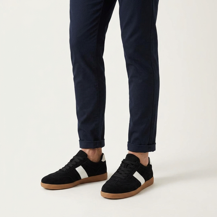 Scilla Suede Sneakers — Black
