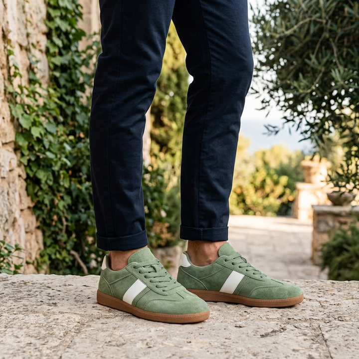 Scilla Suede Sneakers — Sage