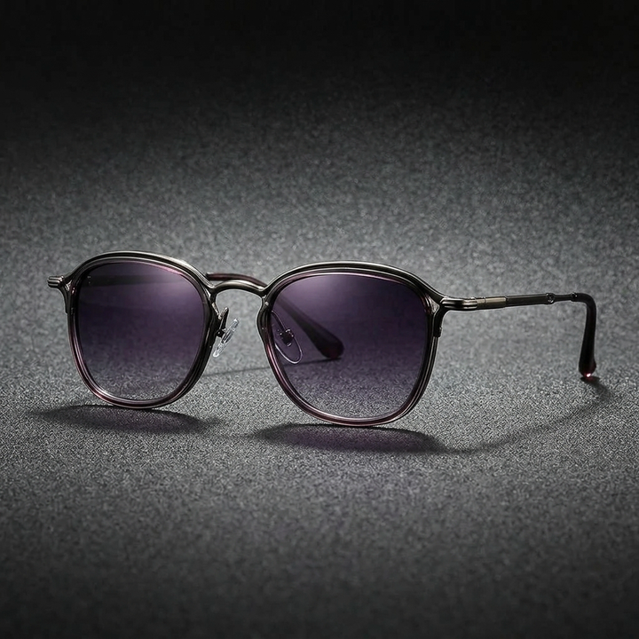Sperlonga Metal Sunglasses — Gunmetal, three-quarter studio view
