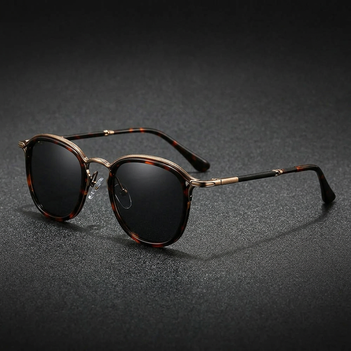 Sperlonga Metal Sunglasses — Copper Tortoise, three-quarter studio view