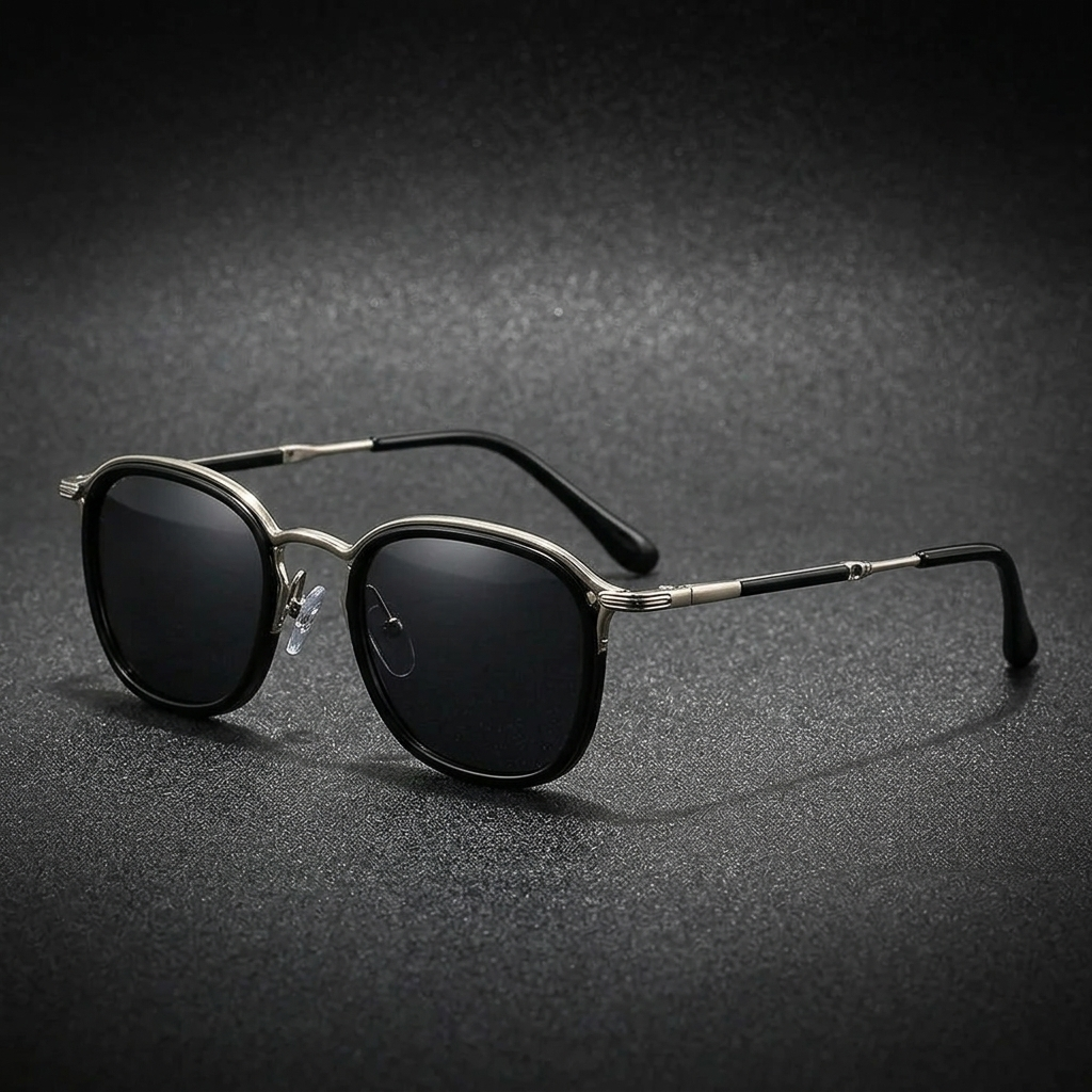 Sperlonga Metal Sunglasses — Black Silver, alternate profile