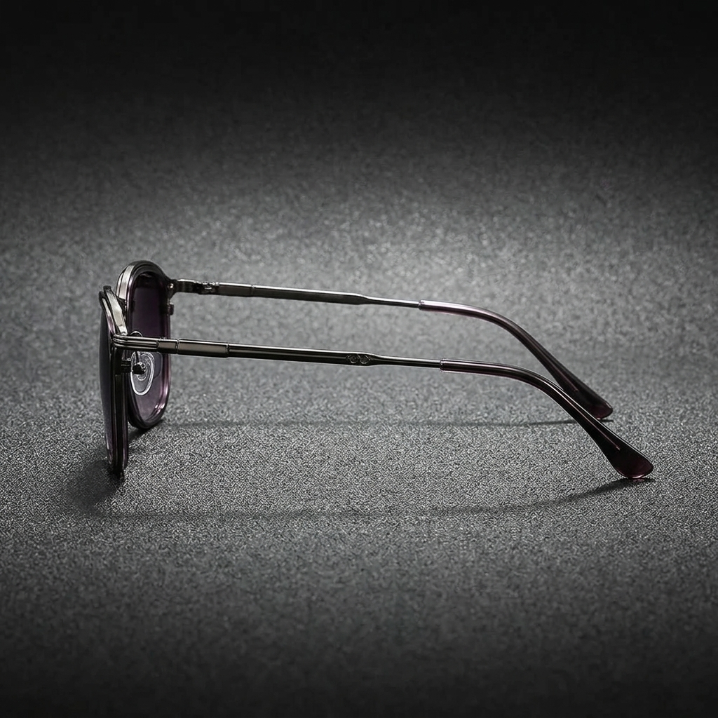 Sperlonga Metal Sunglasses — Gunmetal, alternate profile