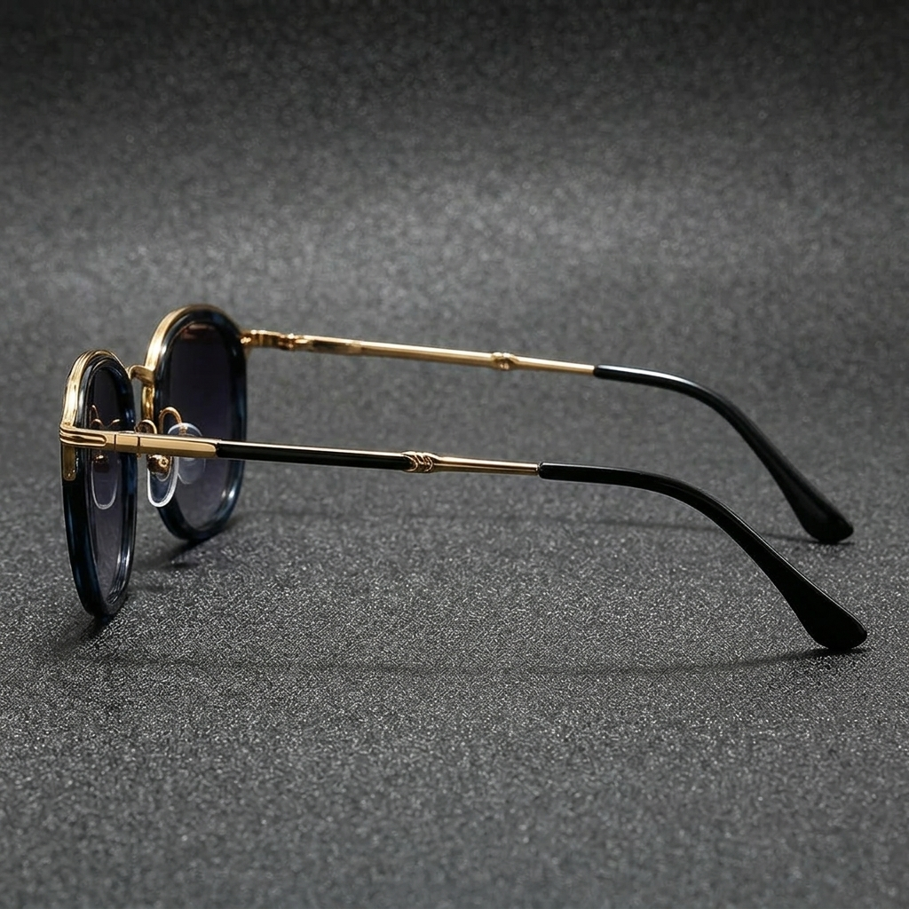 Sperlonga Metal Sunglasses — Blue Leopard, alternate profile